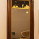 Art.SP.5 - Specchiera Impero, Toscana 1800 circa, in legno di ciliegio massello e in listra,piedi capitelli e cornici dorate